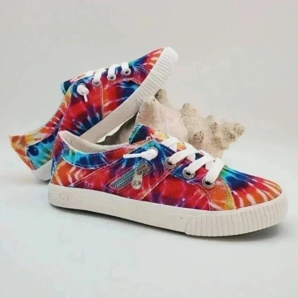 BUY ONE GET ONE FREE Blowfish Fruit Slip On Sneaker Rainbow Tie-Dye Size 6.5 - Picture 1 of 6